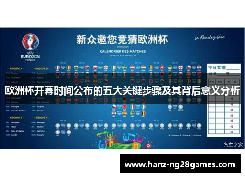 欧洲杯开幕时间公布的五大关键步骤及其背后意义分析 欧洲杯开幕时间公布的五大关键步骤及其背后意义分析
